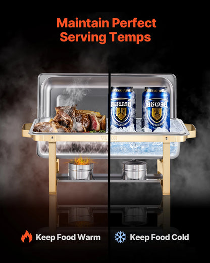 8 Qt 4 Pack Chafing Dish Buffet Set