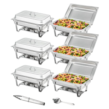 8QT Rectangle Chafing Dish 2/4/6 Packs