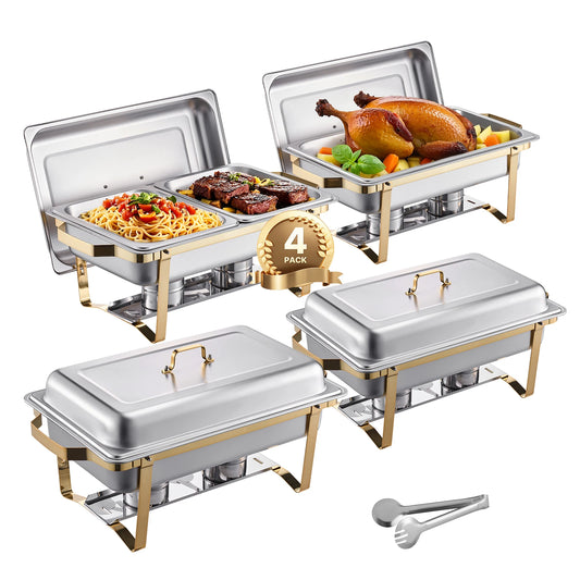 8 Qt 4 Pack Chafing Dish Buffet Set