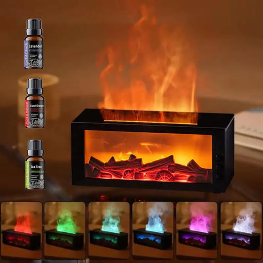 Auto-Shutoff Flame Simulation Humidifier
