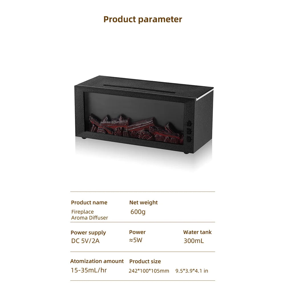 Auto-Shutoff Flame Simulation Humidifier