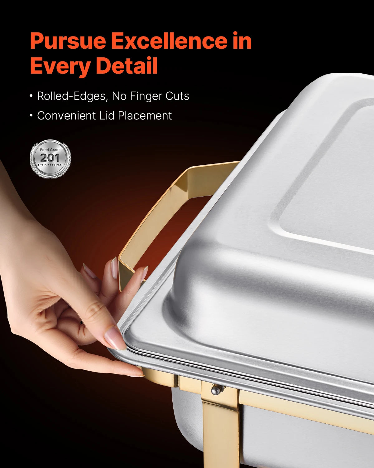 8 Qt 4 Pack Chafing Dish Buffet Set