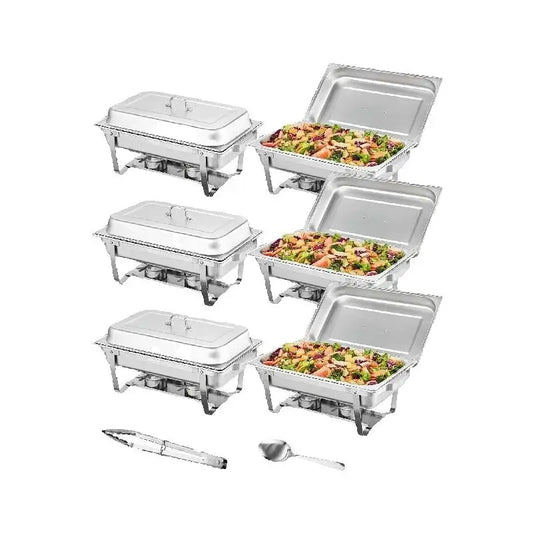 8QT Rectangle Chafing Dish 2/4/6 Packs