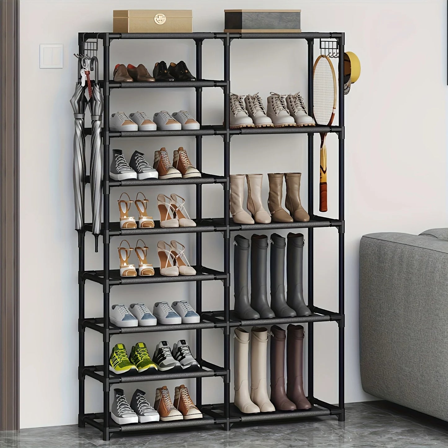 9-Tier Tall Shoe Rack