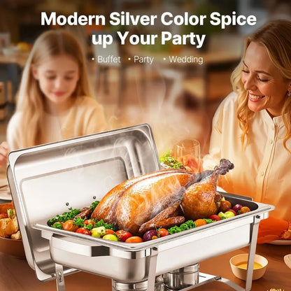 8QT Rectangle Chafing Dish 2/4/6 Packs